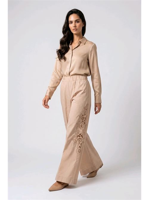 pantalone wideleg ricamo EMMA & GAIA | 36P09771